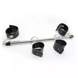 Ankle Wrist Spreader Bar Bondage Leg Handcuffs Restraint - Black