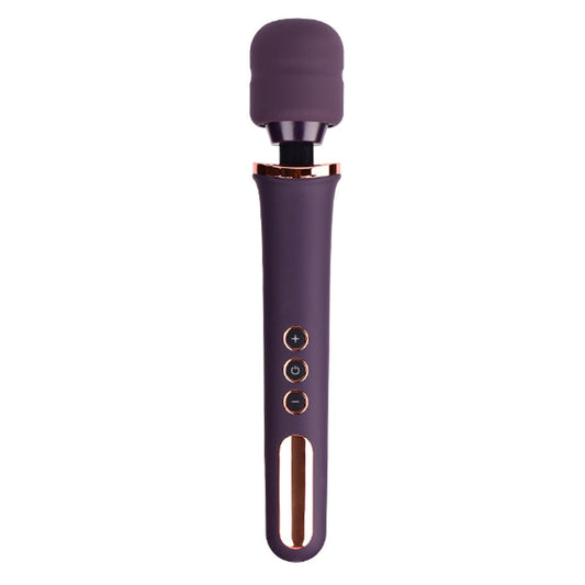 HC 10 Modes Wand Vibrator Wireless Personal Massager USB Rechargeable -Purple
