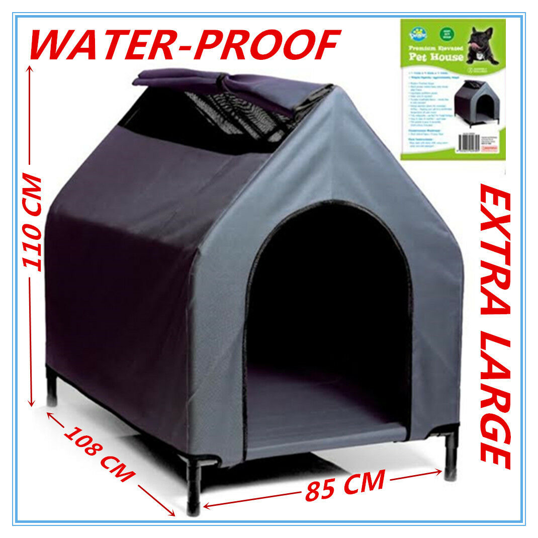 Waterproof Pet House Portable Flea Mite Resistant Dog Bed Puppy Kennel Elevated