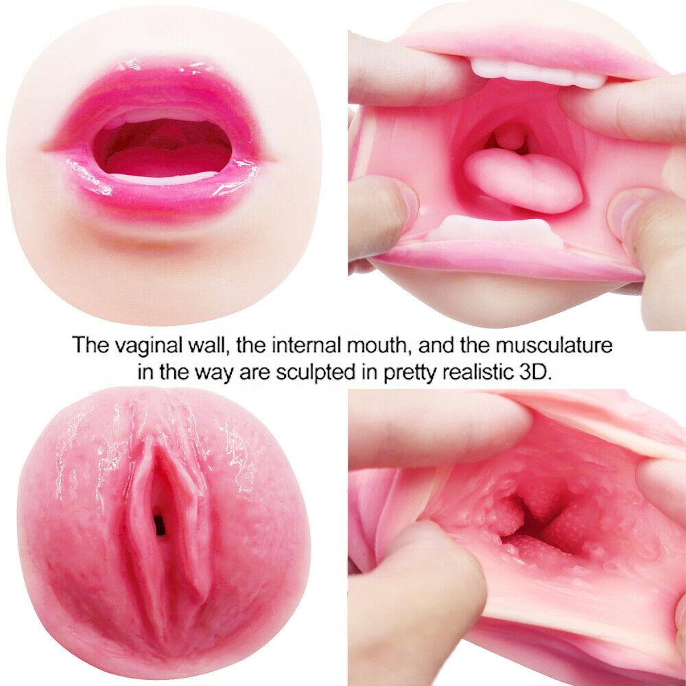 MD Realistic Pussy & Mouth Silicone Male Masturbator - Mouth Edition