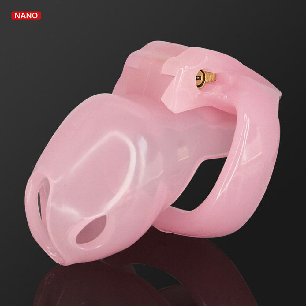 Imprison Bird A777 Male Chastity Device Penis Cage Kit - 4 Sizes with 4 Rings/Pink