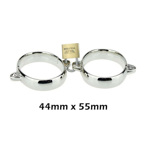 Metal Bondage Wrist Cuffs / Handcuffs with Padlock - Small
