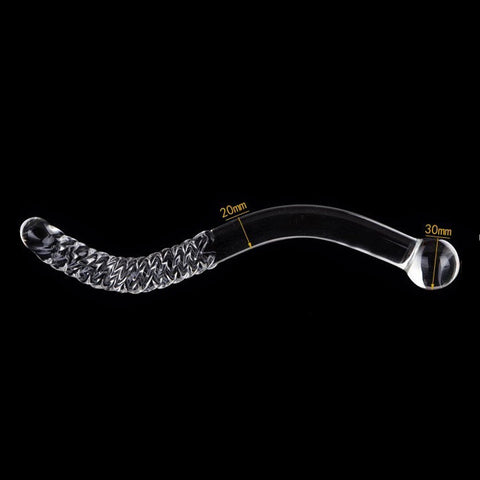 Spirit Snake Double Ended Crystal Glass Anal Plug / Thruster Dildo