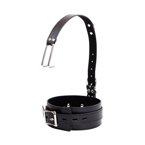 BDSM Bondage Collar Nose Hook Chain PU Leather Restraints