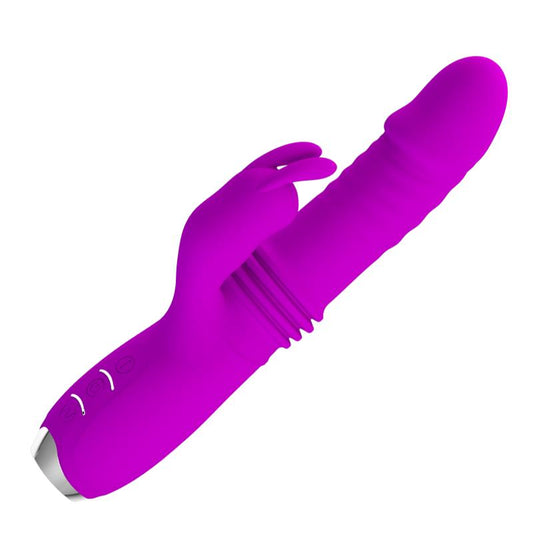 PRETTY LOVE Dorothy Thrusting Dildo Rabbit Vibrator - Purple