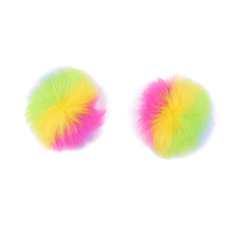 RY Cosplay Furry Rabbit Tail Anal Plug/Headband/Nipple Clamp/Collar Bondage Kit - Multicolor
